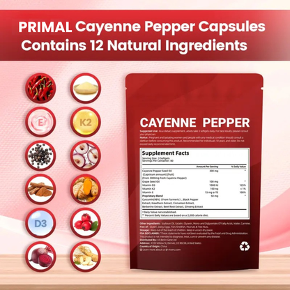Cayenne Pepper Softgels Supplement (240 Softgels /1 Bag)